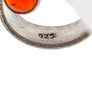 Carnelian Flower Cluster Silver Ring Image 4