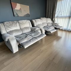 Grey 3+2 sofa recliner set