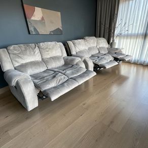 Grey 3+2 sofa recliner set