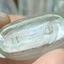 468 - Set of 6 Vintage Clear Glass Cork Screw Top Collectible Decorative Bottles Image 3