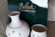 Belleek Shamrock Carafe and Cup set