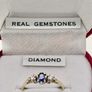 9ct Gold Trilogy Sapphire & Diamond Ring Image 3