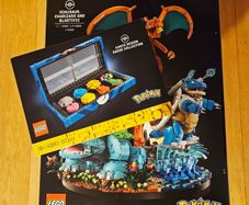 lego pokemon 72153 venusaur, charizard and blastoise + 40892 kanto region badge collection