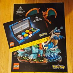 lego pokemon 72153 venusaur, charizard and blastoise + 40892 kanto region badge collection