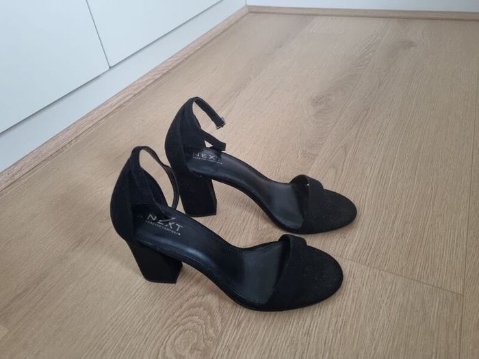 Black strappy heels from next