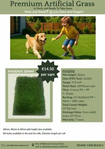30mm New Artificial Grass - 14.50 per sqm