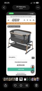 Baby equipment cot and bouncer swing maxi cozi