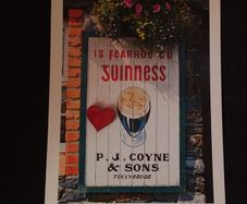 Ireland Postcard : Irish Language Guinness Pub Sign , Tullycross , Co. Galway