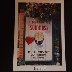 Ireland Postcard : Irish Language Guinness Pub Sign , Tullycross , Co. Galway