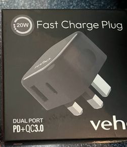 Veho 20w Dual Usb-c Usb 3.0 Fast Charge Dual Port