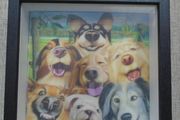 Dog picture, 3D picture, Box frame, Home decor, Gift