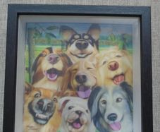 Dog picture, 3D picture, Box frame, Home decor, Gift