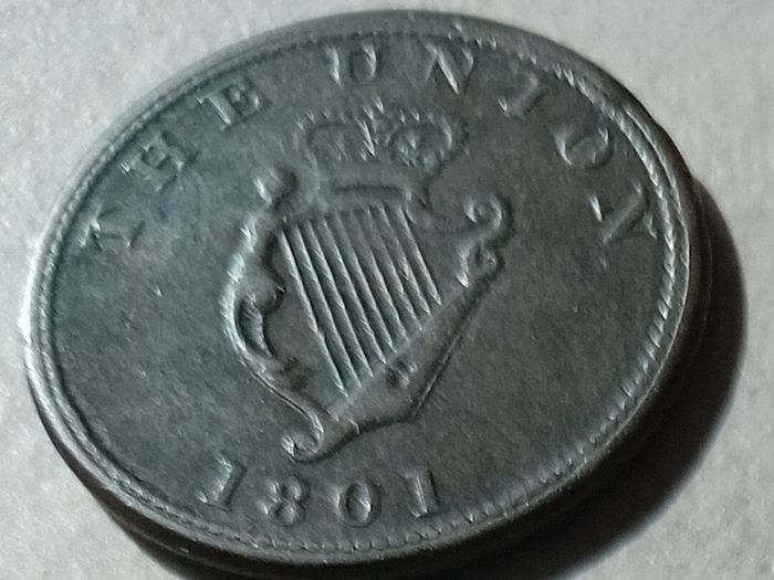 1801 Irish 'The Union' Half Penny