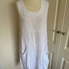 White linen dress size 12
