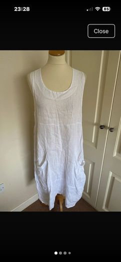 White linen dress size 12