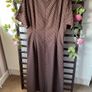 dress brown striped cotton dress with pockets size 12 Image 9