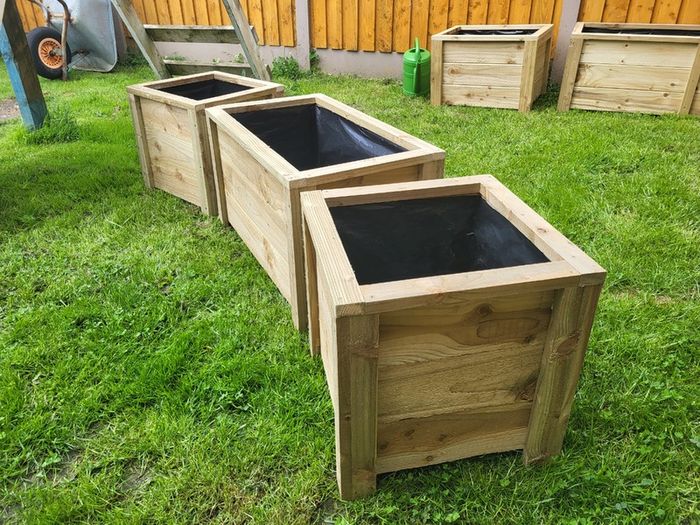 Small Medium Large Wooden Planters Flower Planter Raised Planter Vegetable Planter