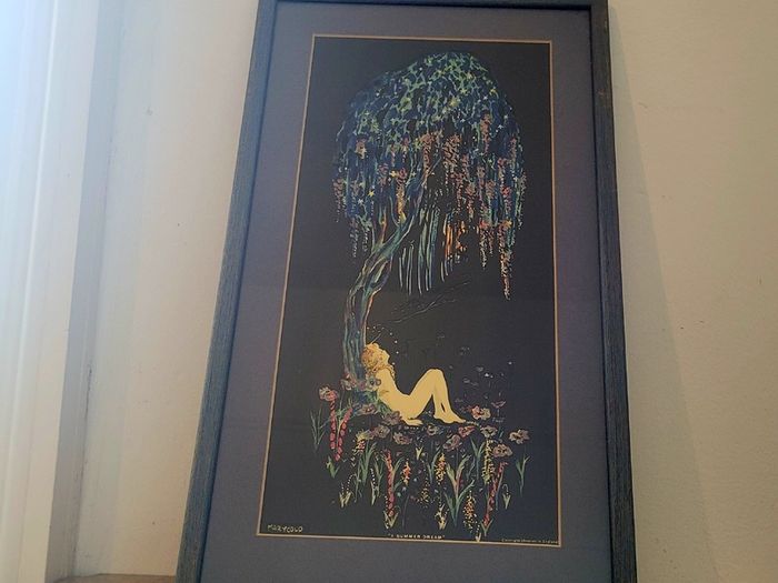 Art noveau "a summer dream" framed print