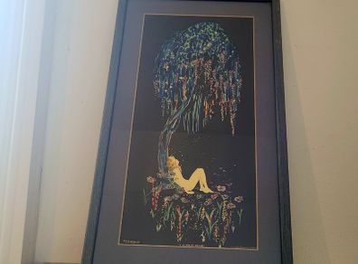 Art noveau "a summer dream" framed print