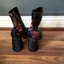 Stradivarius Ladies Fabric Patterened Boots Size 4 Image 3