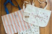 Set of 3x Des Petits Hauts tote bags