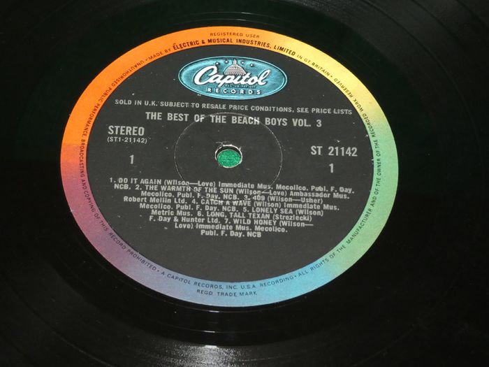 Beach Boys Best Of Vol.3 Lp 1968 Uk Press