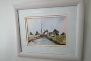 Original watercolur painting "Beyond the Weir" by Cathy O'Shea