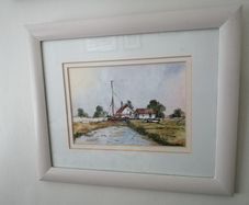 Original watercolur painting "Beyond the Weir" by Cathy O'Shea