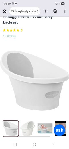 Snuggle baby bath white