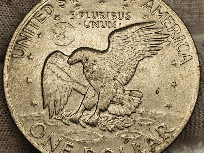 USA United States 1972 Eisenhower 1 Ike Dollar Apollo 11 Moon  Landing