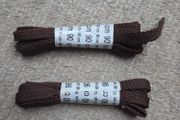 2 sets of flat brown shoelaces 90 cm
