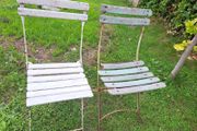 vintage bistro garden folding chairs strong and sturdy with beautiful patina