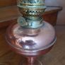 Antique French copper base oil lamp works Image 7