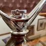 Rare Uber Vintage Retro Lighter 1960s Chrome Steel with Art Deco Geometric Design Image 5