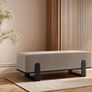 Aria Modern Velvet Bench with Gold Metal Legs Elegant Hallway 100cm Image 2