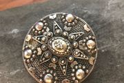 Silver Palestine brooch