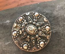 Silver Palestine brooch