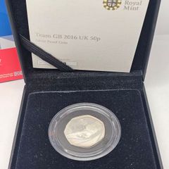 Great Britain 2016 Team GB Silver Proof 50p Coin Rio Olympics Fifty Pence COA in Original Holder