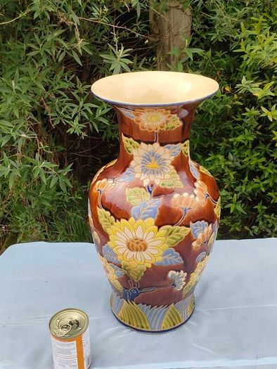 52cms Vintage Lotus Flower floor vase