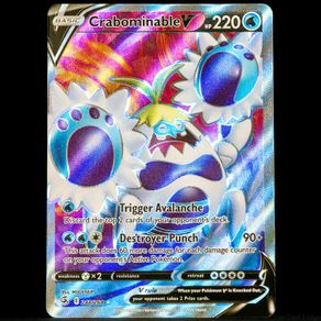 Crabominable V 248/264 Full Art Ultra Holo Rare SWSH Fusion Strike Pokemon Card