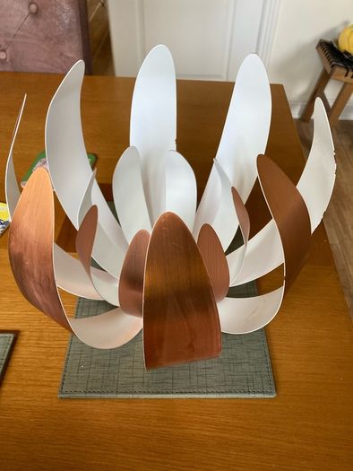 2 x copper lampshades