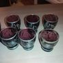 Amethyst Silver Decorated Decanter VINTAGE    With Three Matching Glasses Image 3