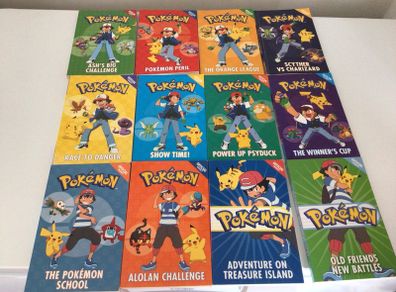 A series of 12 Pokemon books 7+ can post