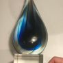 Tear drop Iridescent Glass Sculpture Image 2