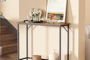 Slim Console Tables for Hallway, Compact Sofa Table with Adjustable Feet, for Small Spaces Living Room, Bedroom, Entryway, Hall, Rustic Brown