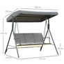 3 Seater Garden Swing Bench with Canopy Image 4