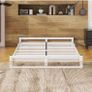 King Size Bed Frame,Metal Platform Low Bed Frame King Size Bed Base with Steel Slats,5ft Floor BedKing Beds,Mattress Foundation,No Box Spring Needed,Noise Free,Easy Assembly,White Image 5