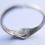 Vintage Sterling Silver 925 Heart Signet Ring adjustable size 1,6g Image 5