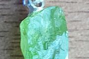 4.5 ct Green Peridot Crystal on 925 Silver bail