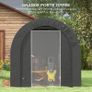 Garden Storage Tent Outdoor Storage Shelter Bike Garage with PE Cover & Metal Frame 2.4 x 1.8 x 1.9 m Dark Gray Image 4